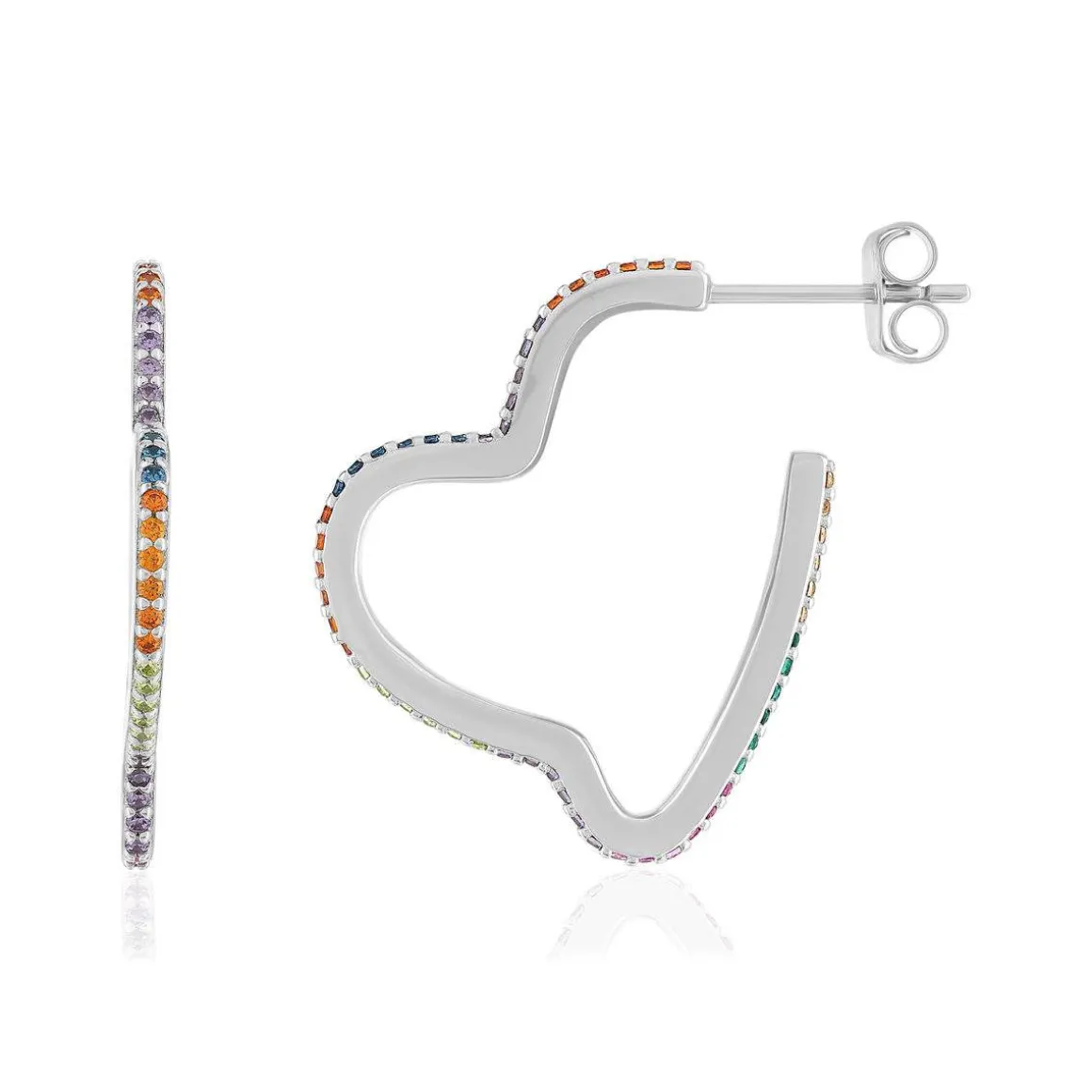 Boucles d'oreilles argent 925 et zirconias