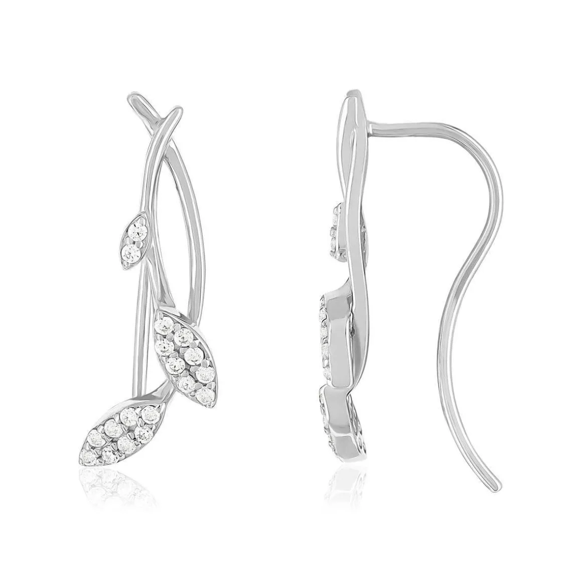 Boucles d'oreilles argent 925 et zirconias