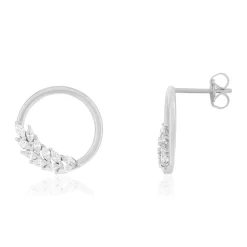 Boucles d'oreilles argent 925 et zirconias