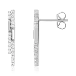 Boucles d'oreilles argent 925 et zirconias
