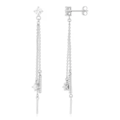 Boucles d'oreilles argent 925 et zirconias