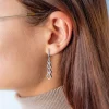 Boucles d'oreilles argent 925 et zirconias