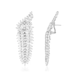 Boucles d'oreilles argent 925 et zirconias