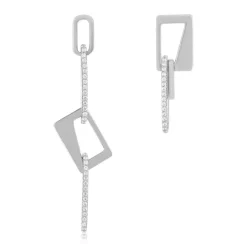 Boucles d'oreilles argent 925 et zirconias