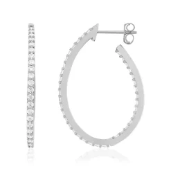 Boucles d'oreilles argent 925 et zirconias