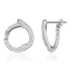 Boucles d'oreilles argent 925 et zirconias