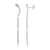 Boucles d'oreilles argent 925 et zirconias motif serpent