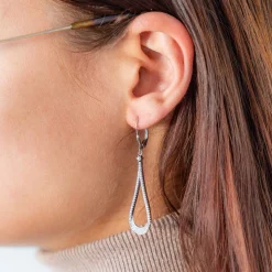 Boucles d'oreilles argent 925 et zirconias