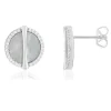 Boucles d'oreilles argent 925 nacres et ziconias