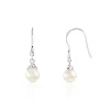 Boucles d'oreilles argent 925 pendants perles de culture de Chine