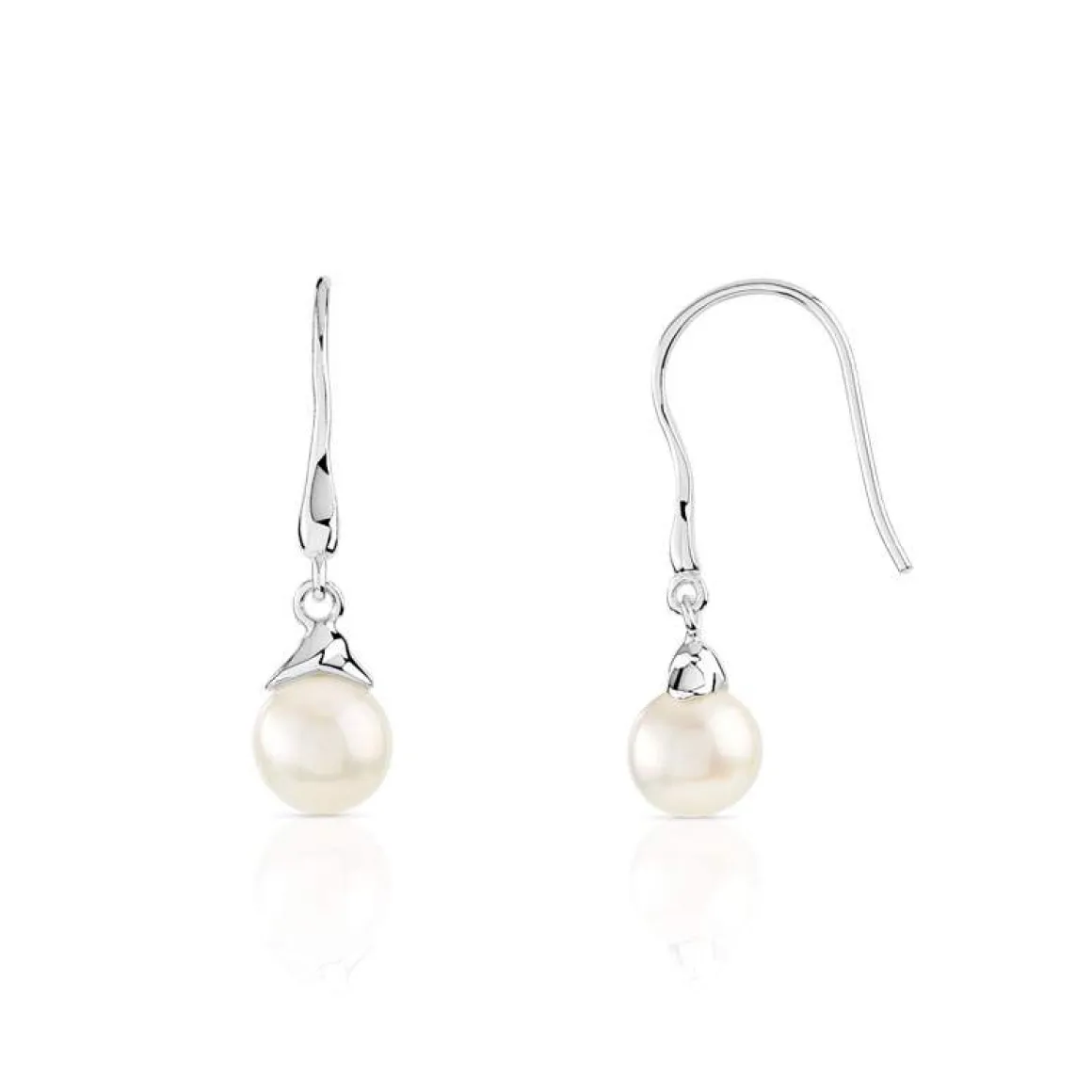 Boucles d'oreilles argent 925 pendants perles de culture de Chine