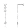 Boucles d'oreilles argent 925 pendants triangles zirconias