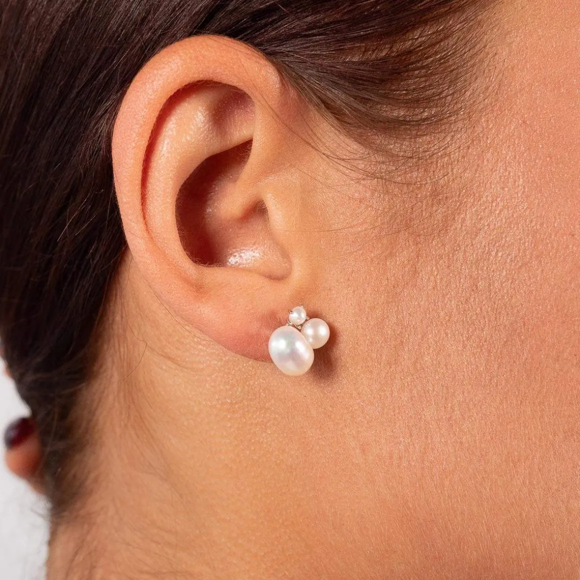 Boucles d'oreilles argent 925 perles de culture de Chine