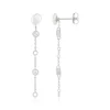 Boucles d'oreilles argent 925 perles d'eau douce et zirconias