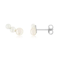 Boucles d'oreilles argent 925 perles de culture de Chine