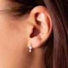 Boucles d'oreilles argent 925 perles d'eau douce et zirconias