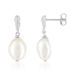 Boucles d'oreilles argent 925 perles d'eau douce