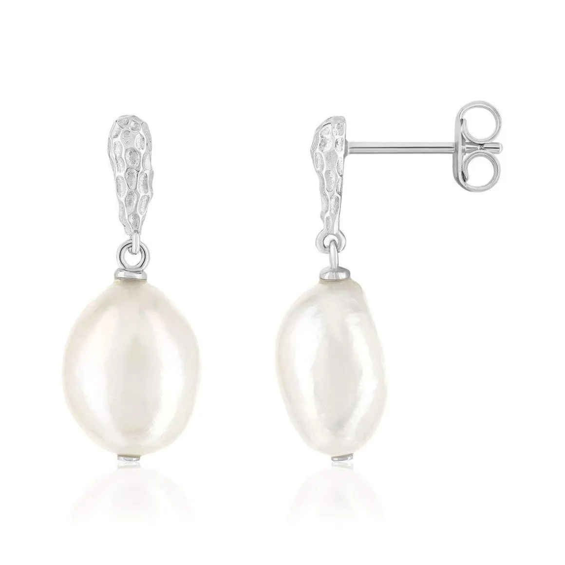 Boucles d'oreilles argent 925 perles d'eau douce