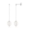 Boucles d'oreilles argent 925 perles de culture de chine zirconias