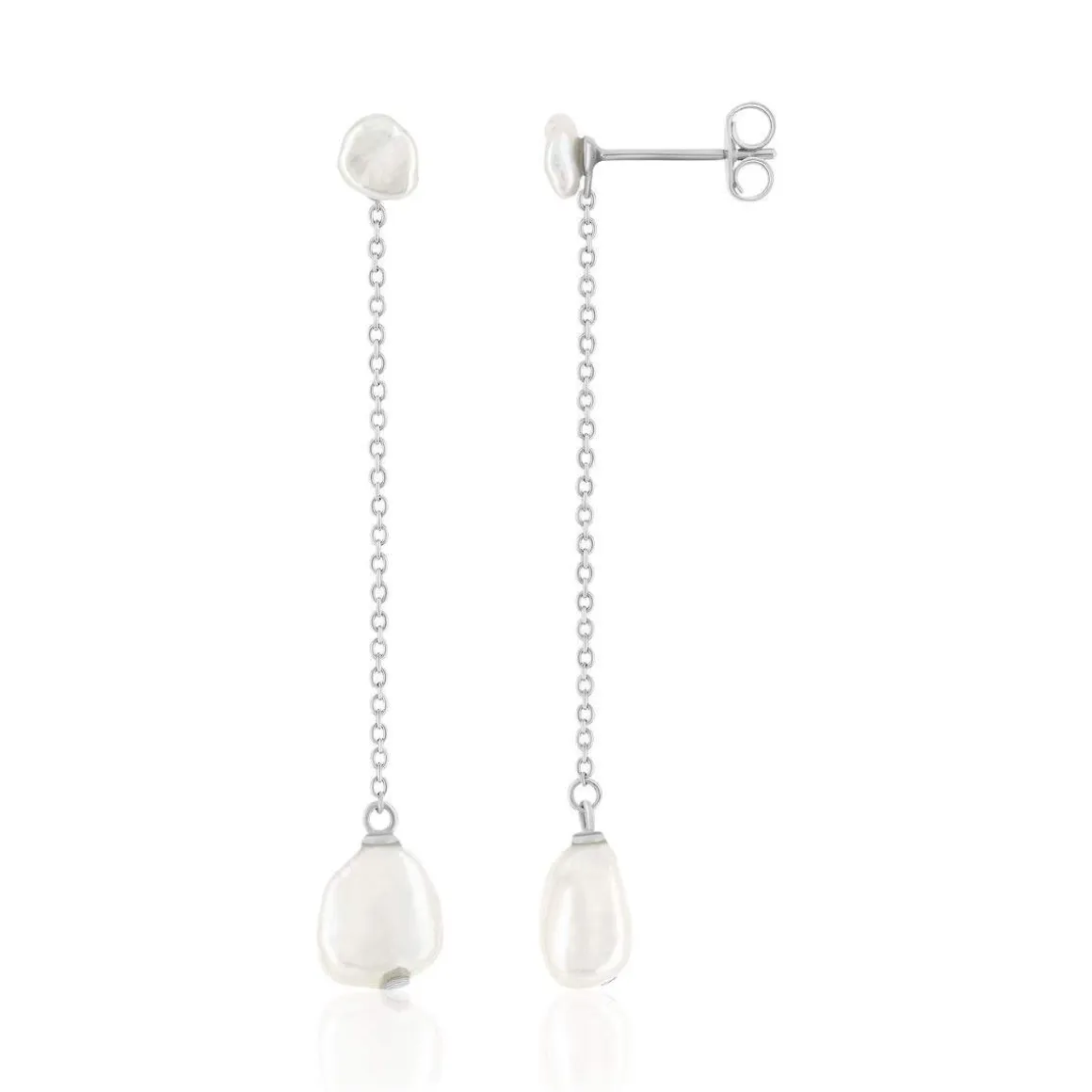 Boucles d'oreilles argent 925 perles d'eau douce
