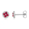 Boucles d'oreilles argent 925 pierres synthétiques et zirconias