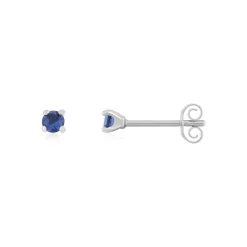 Boucles d'oreilles argent 925 pierres synthétiques bleues