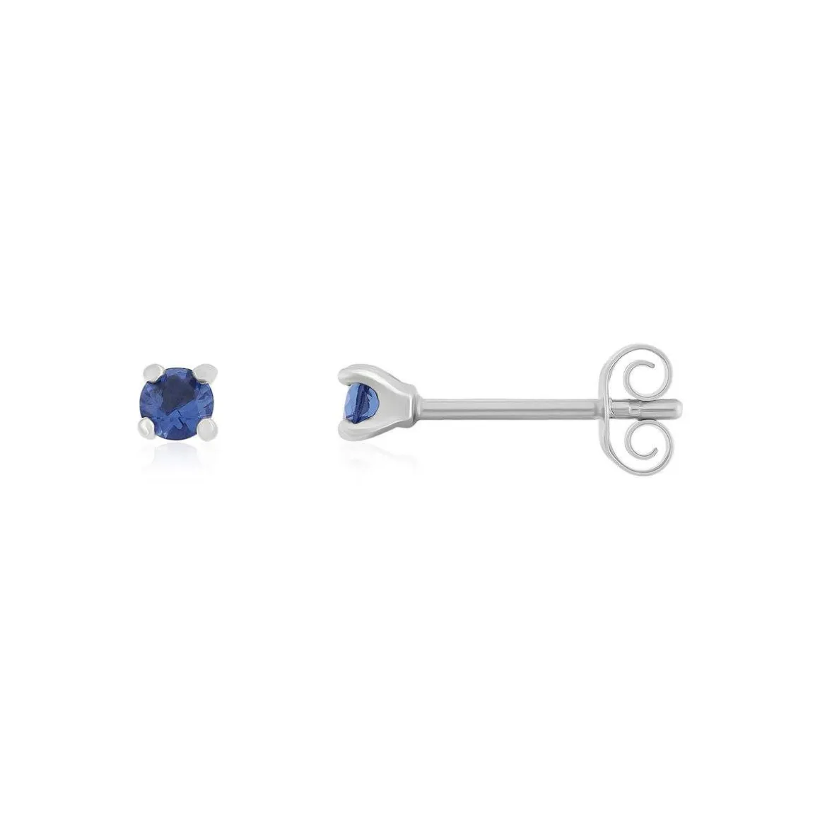Boucles d'oreilles argent 925 pierres synthétiques bleues