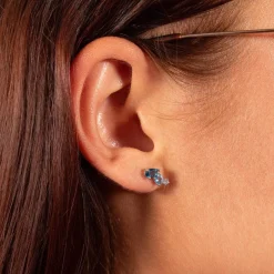 Boucles d'oreilles argent 925 topazes