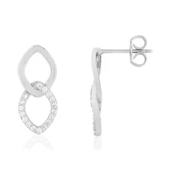 Boucles d'oreilles argent zirconias