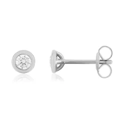 Boucles d'oreilles argent 925 zirconias serti clos