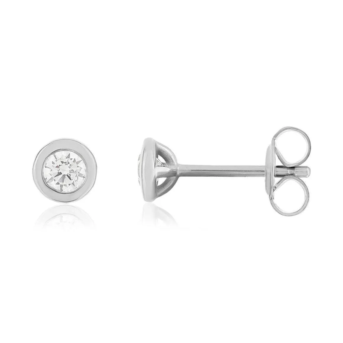 Boucles d'oreilles argent 925 zirconias serti clos
