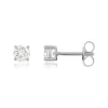 Boucles d'oreilles argent 925 zirconias serti 4 griffes