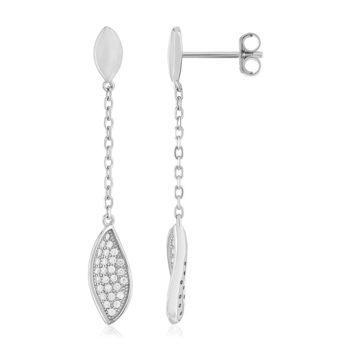 Boucles d'oreilles argent 925 zirconias