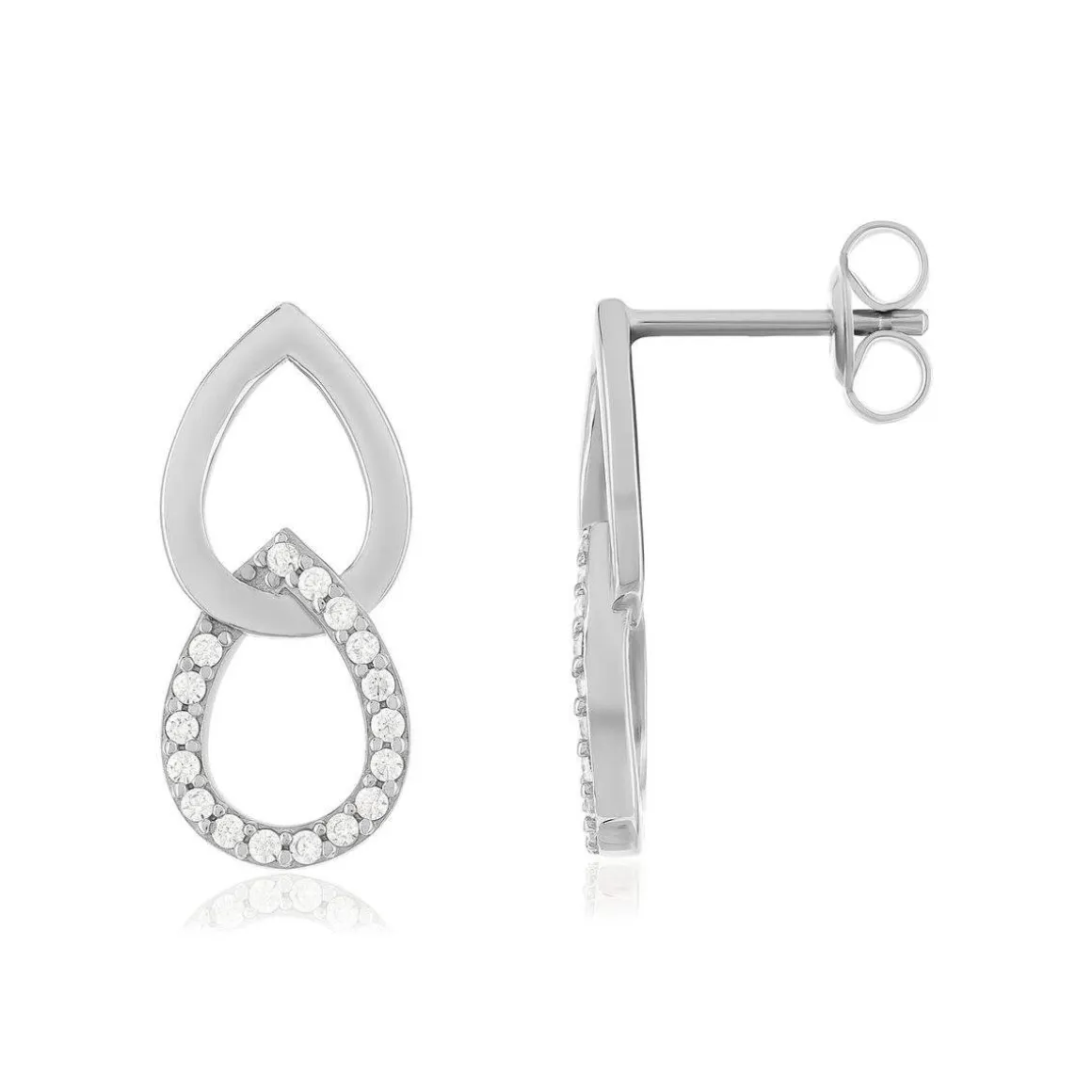 Boucles d'oreilles argent zirconias