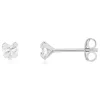 Boucles d'oreilles argent 925 zirconias en forme de coeur.