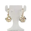 Boucles d'oreilles brisures d'occasion 2 ors pierres imitations