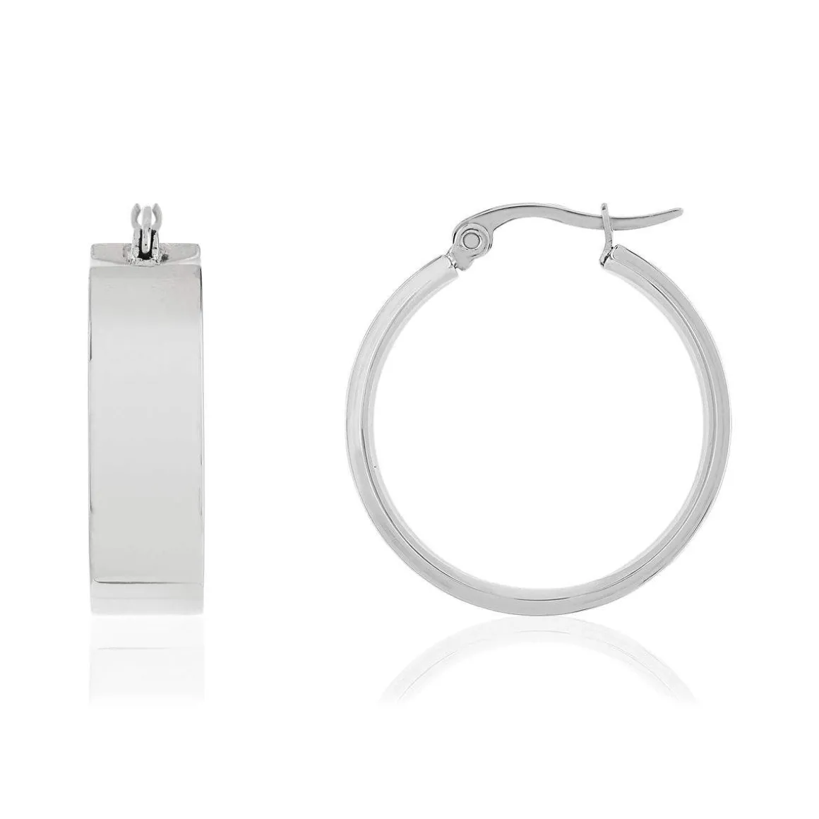 Boucles d'oreilles créoles acier 25 mm