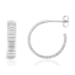 Boucles d'oreilles demi créoles argent 925