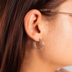 Boucles d'oreilles demi créoles argent 925