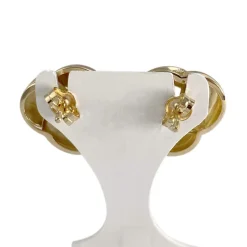 Boucles d'oreilles d'occasion or 750 2 tons