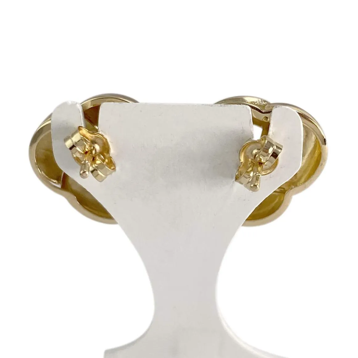 Boucles d'oreilles d'occasion or 750 2 tons