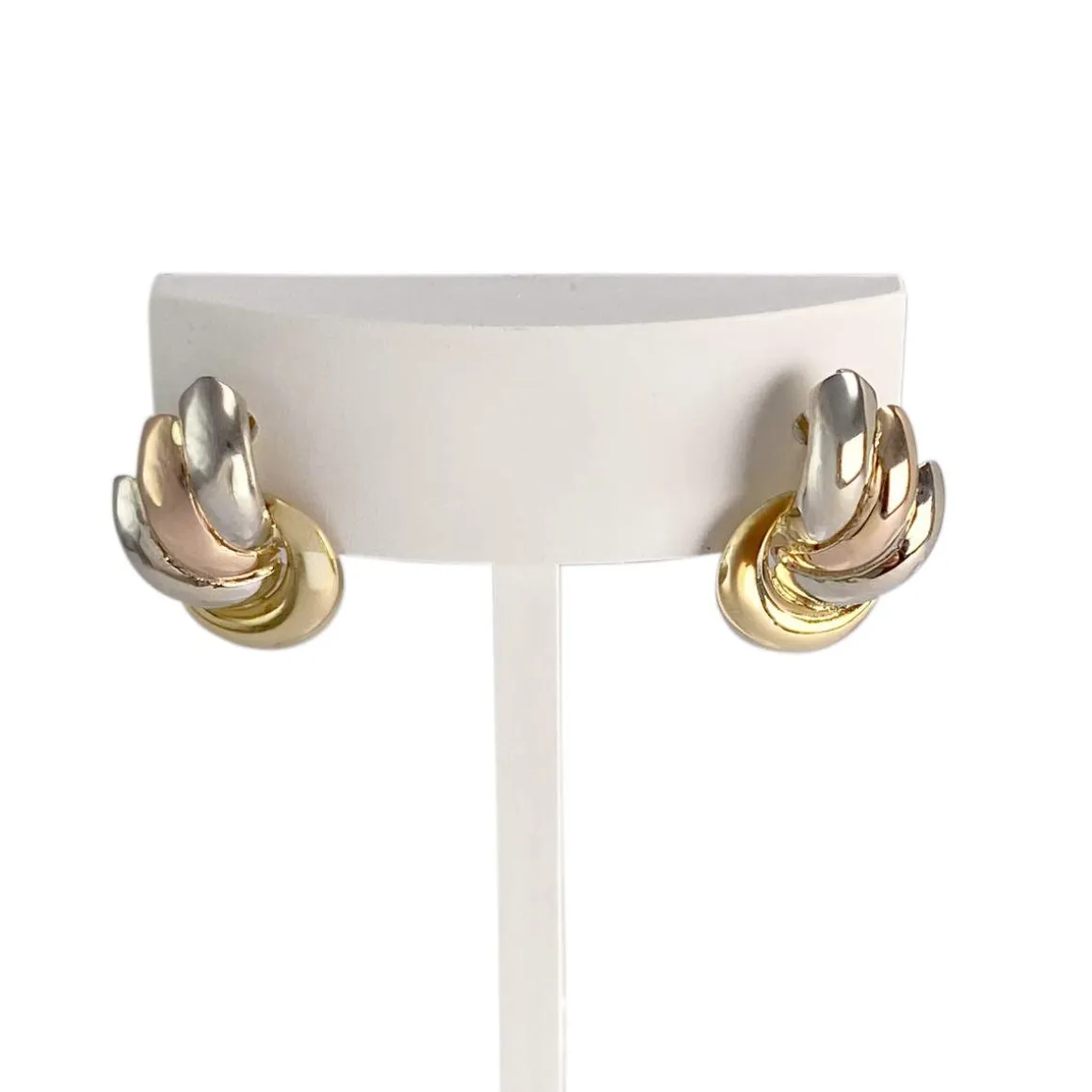 Boucles d'oreilles d'occasion 3 ors 750 fermoir clip