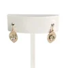 Boucles d'oreilles d'occasion 2 ors 750 pierres synthétiques