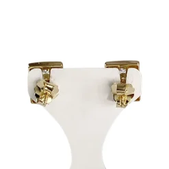 Boucles d'oreilles d'occasion or 750 jaune zirconias