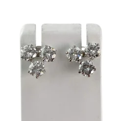 Boucles d'oreilles d'occasion or 750 jaune diamant