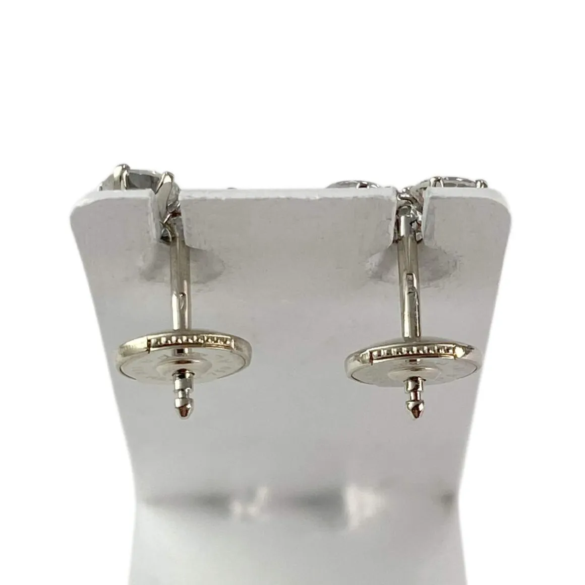 Boucles d'oreilles d'occasion or 750 jaune diamant