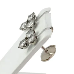 Boucles d'oreilles d'occasion or 750 jaune diamant