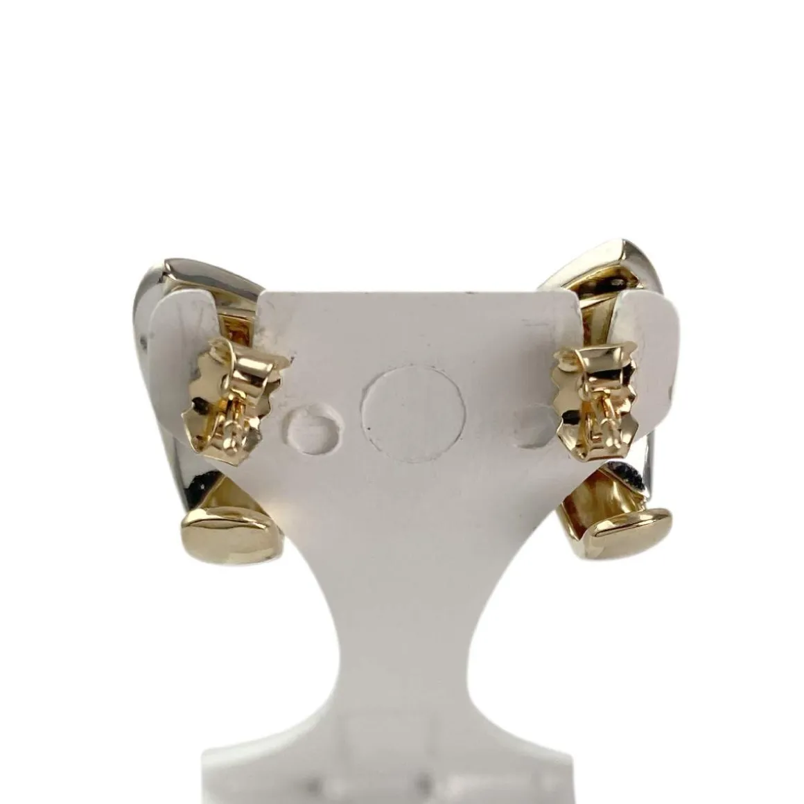 Boucles d'oreilles d'occasion or 750 2 ors diamants