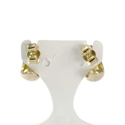 Boucles d'oreilles d'occasion or 750 jaune diamants