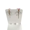 Boucles d'oreilles d'occasion or 750 2 tons rubis diamants